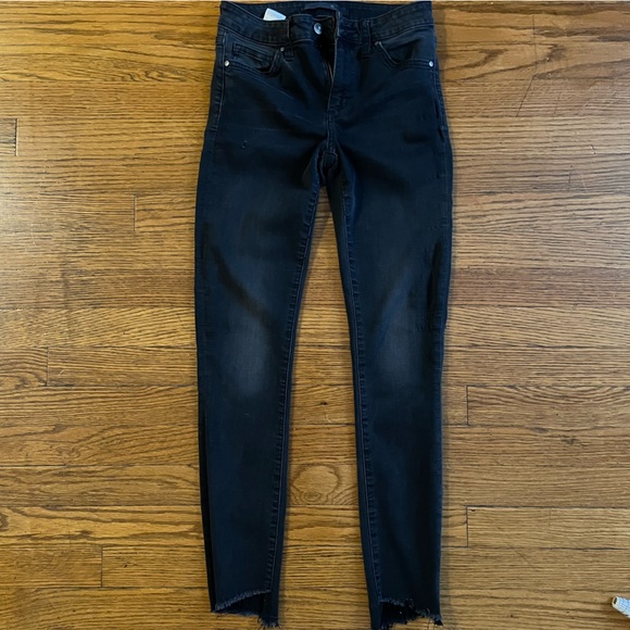 Joe's Jeans Denim - Joe's Jeans Distressed Black Dark Wash Denim Skinny Jeans
